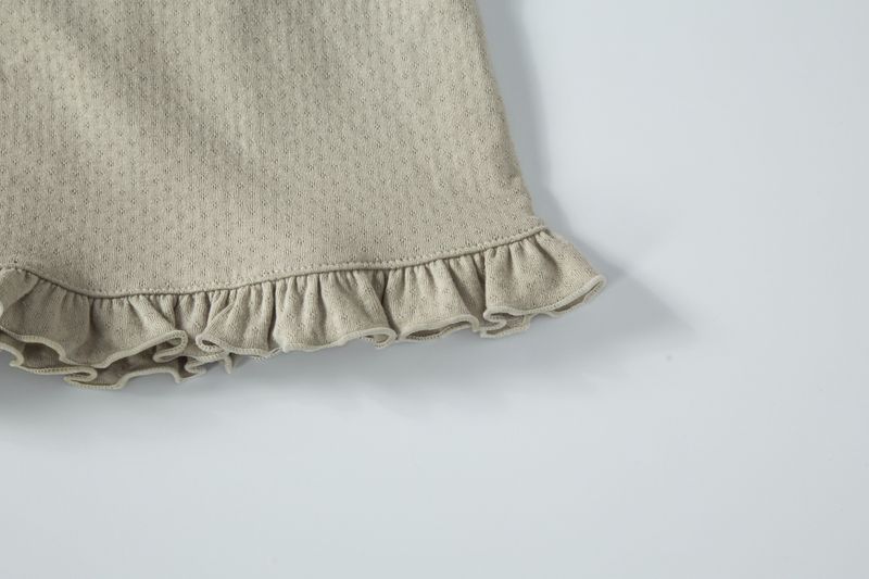 Ruffle long skirts vintage khaki