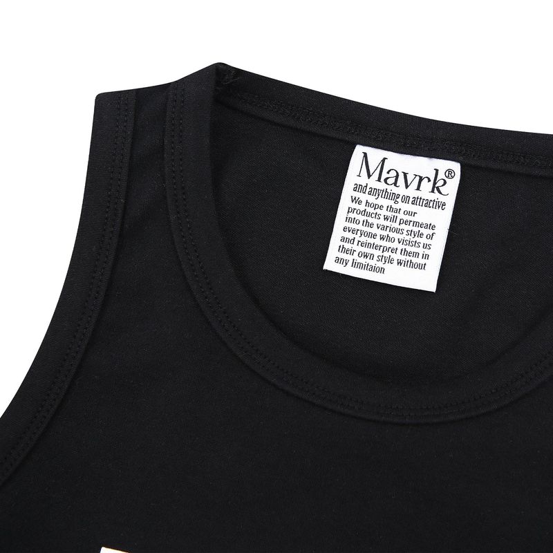 M Logo Crop Sleeveless Black