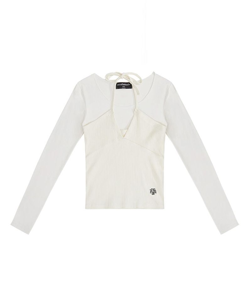 LOGO LAYERED T-SHIRT SET [3color]