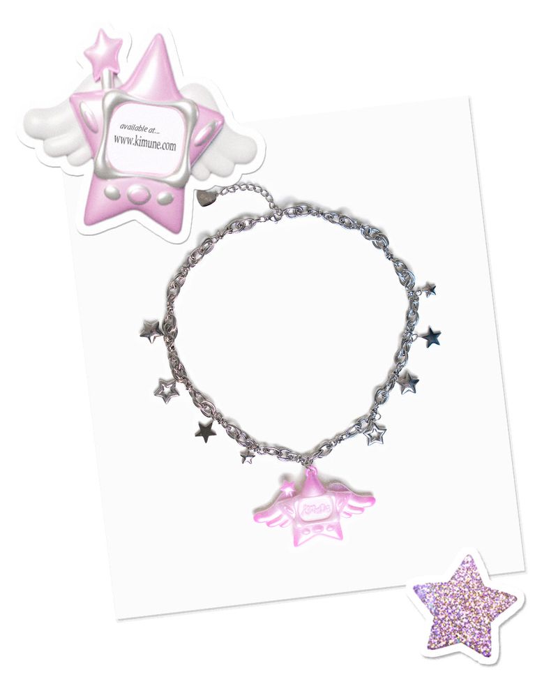 CYBER-STAR GALORE : Necklace ( blue )