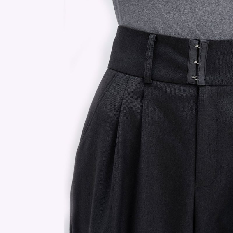 Wide-leg hook Trouser cool gray