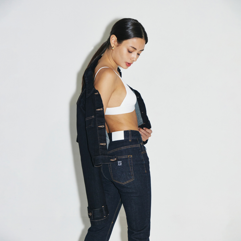 Twill Indigo Slim Straight Jean - YC391