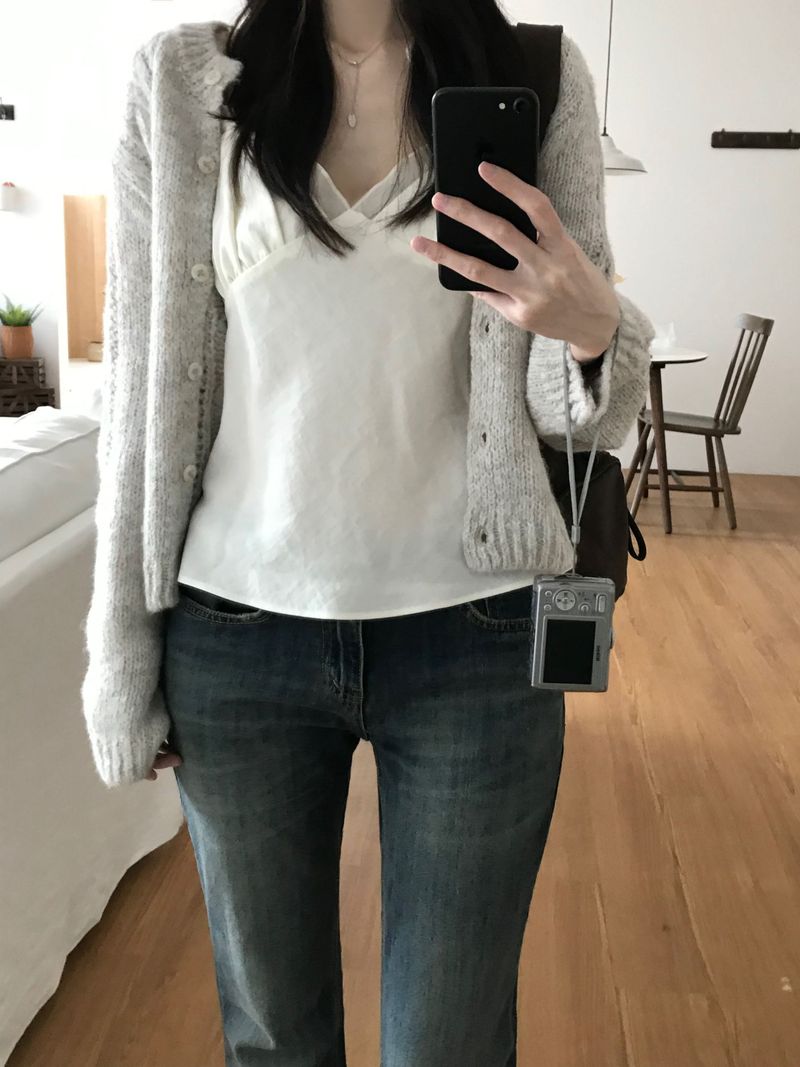 cable cardigan (2 colors)