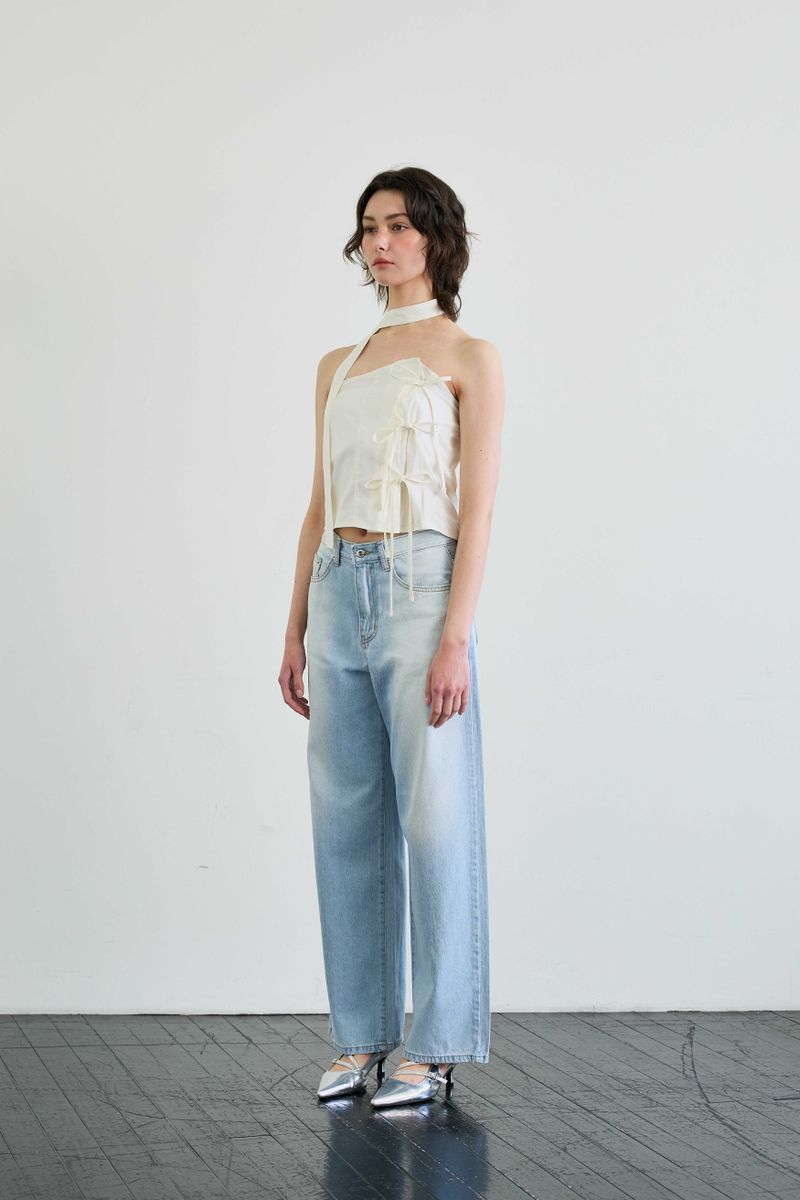 ELFIN SCARF TOP / BEIGE