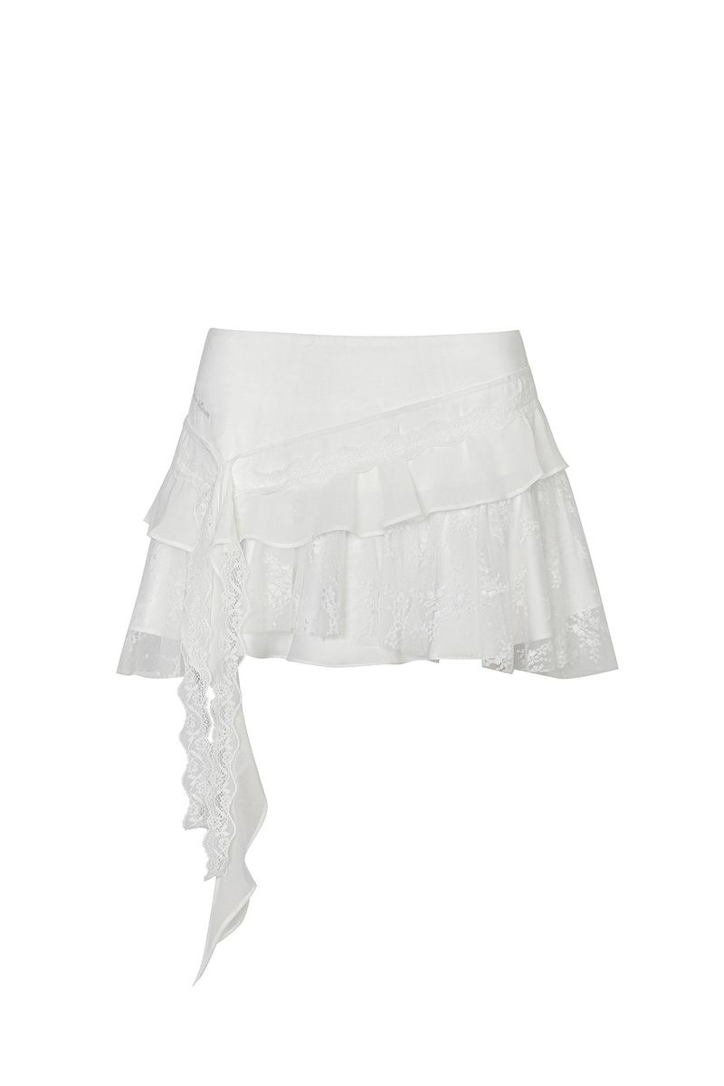 SWAN SKIRT white