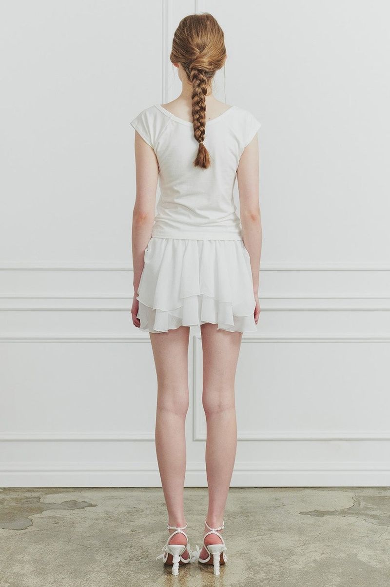 VERA RIBBON TEE white