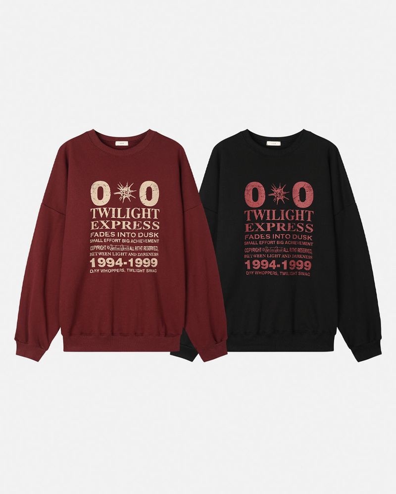 Cipher Print Oversized Sweatshirt