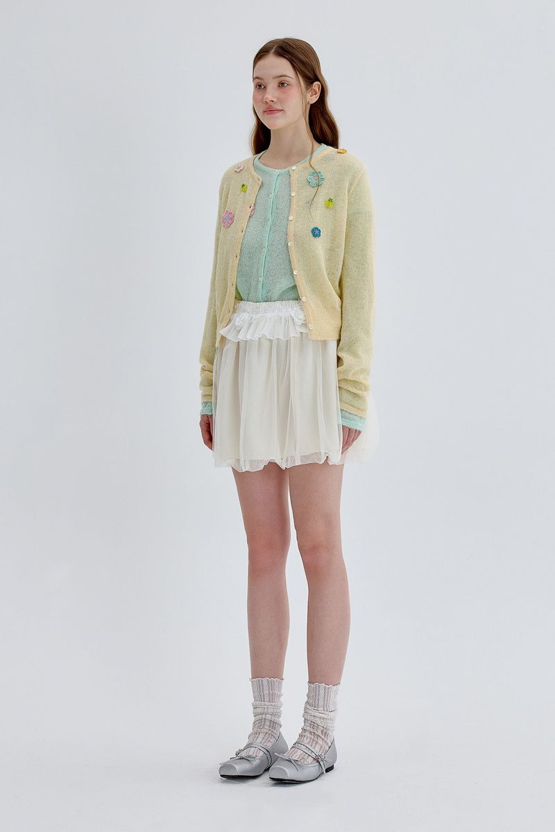 Petal Knit Cardigan [Yellow]