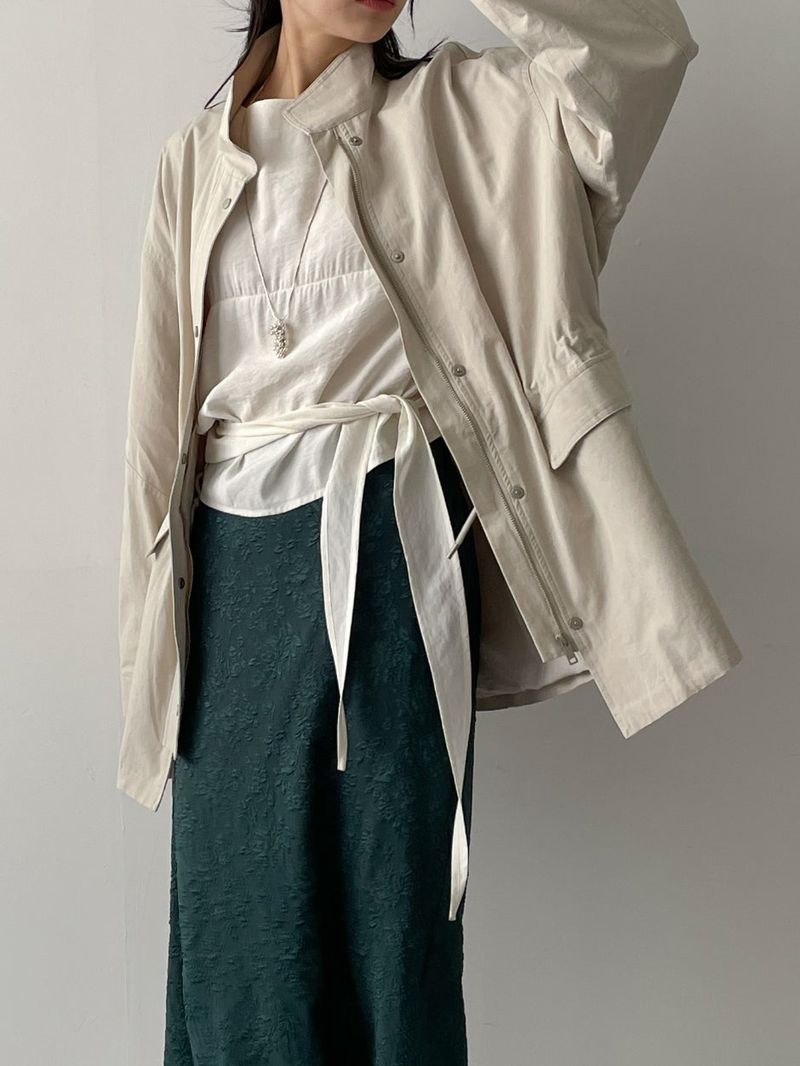 Jacquard flower long skirt