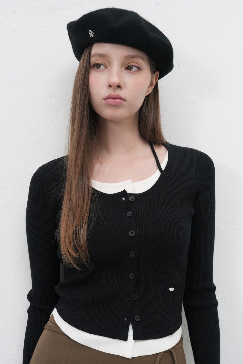 GNRL logo wool beret