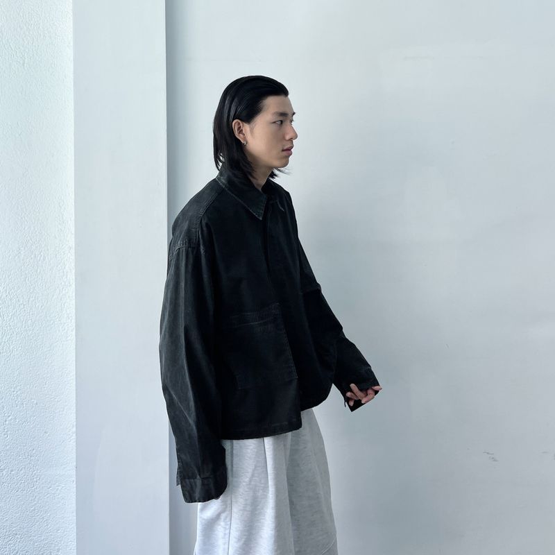 Faded Cropped Work Jacket