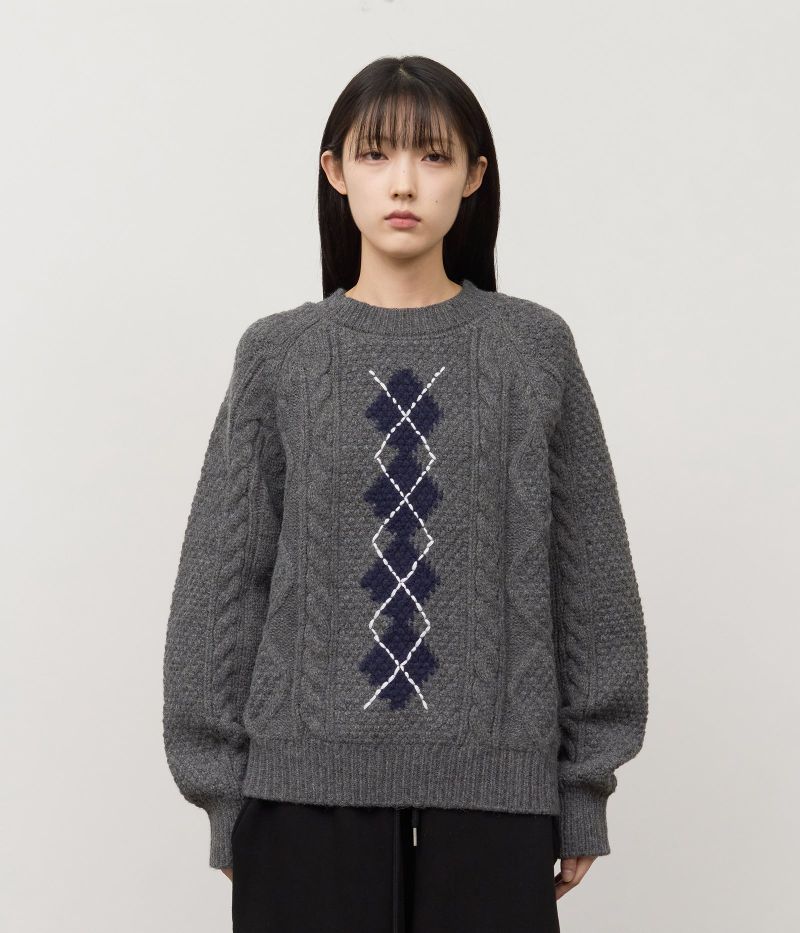 HIFIFNK(ハイファイファンク)の「(W) Bebe Argyle Knit(Tops)」