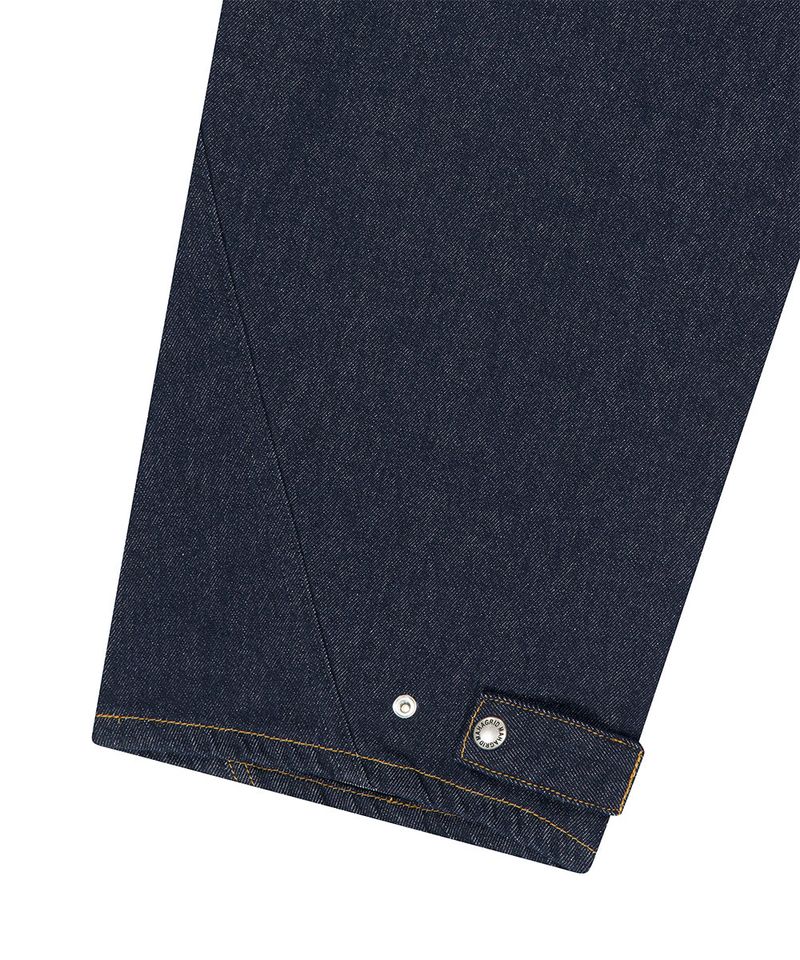 TWO TUCK CURVED DENIM PANTS_BLUE