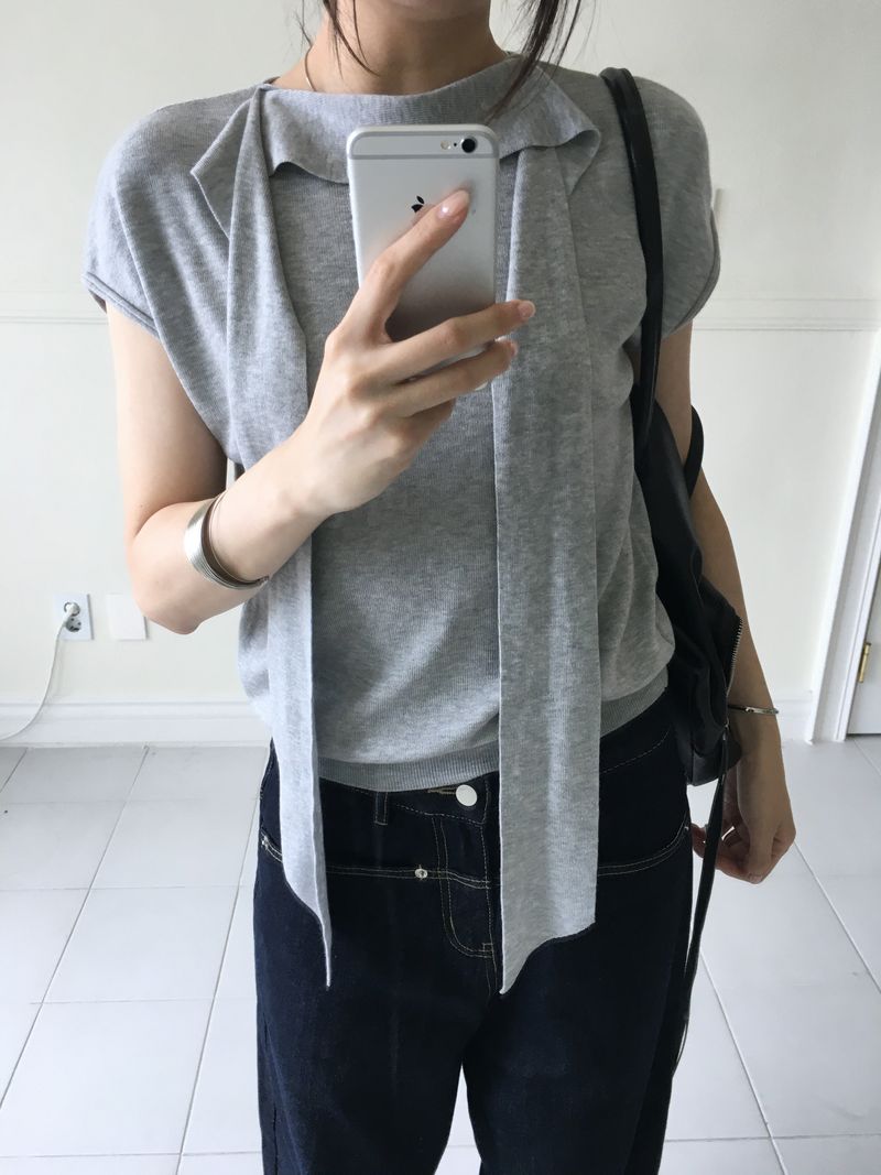 エビン タイ ニット トップ