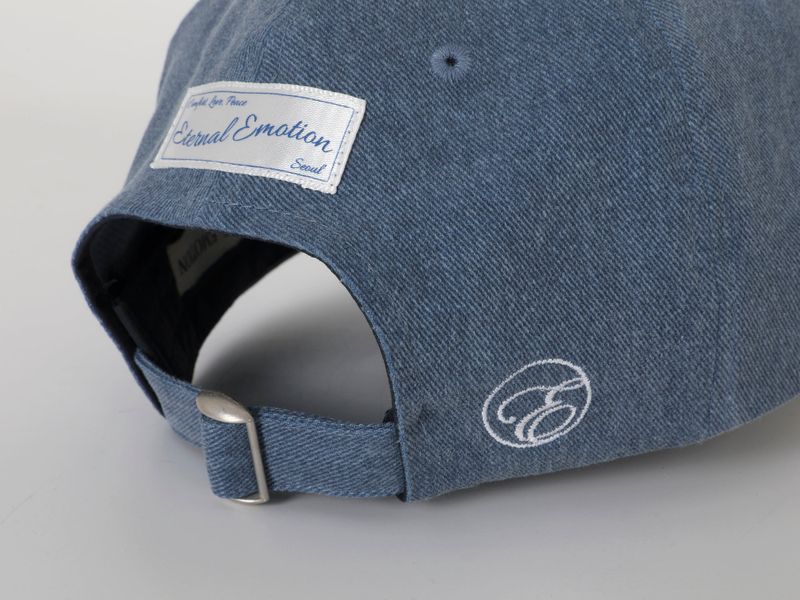 WHITE BOW EMBROIDERY CAP (DARK BLUE)