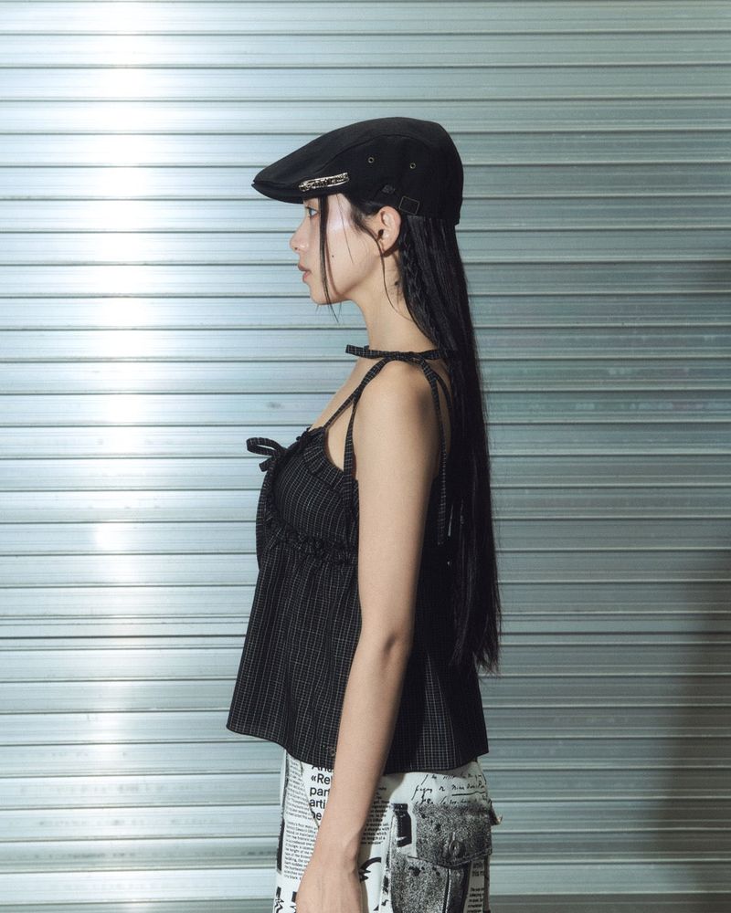 frill open bl - black