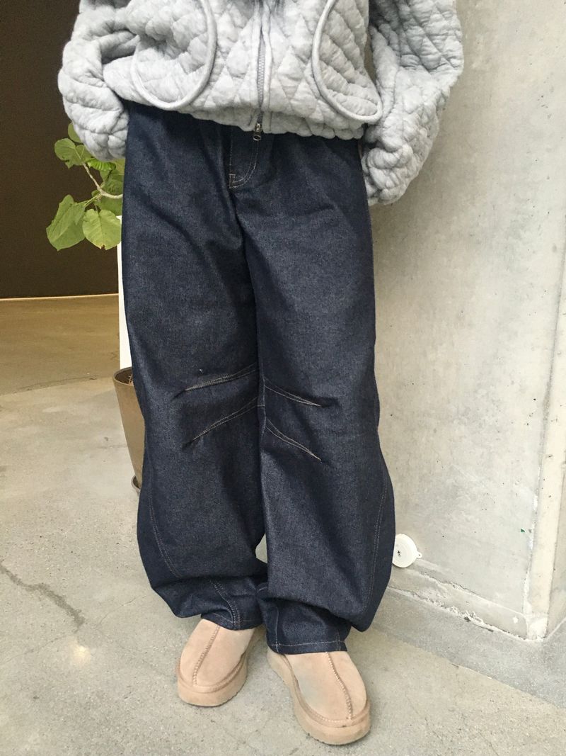 Core Non-Fade Curved Balloon Denim (1c)