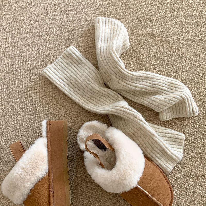 [5color/hot item] Cereal wool leg ribbed warmer
