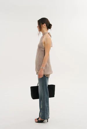 Sheer halter dress