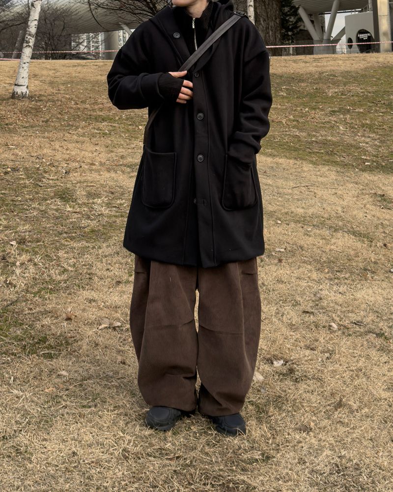 Koven Wool Hooded Coat