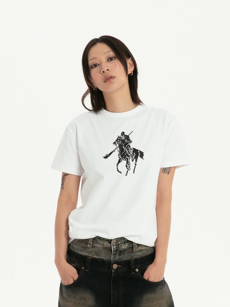 RTVG(RETROVEGAS) ガンユーホースライディングスポーツエラスティシティーTシャツ
