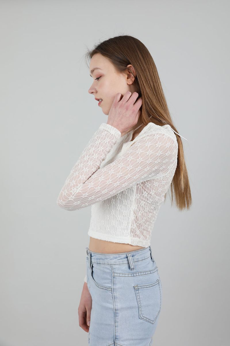Lace Halterneck T-shirt