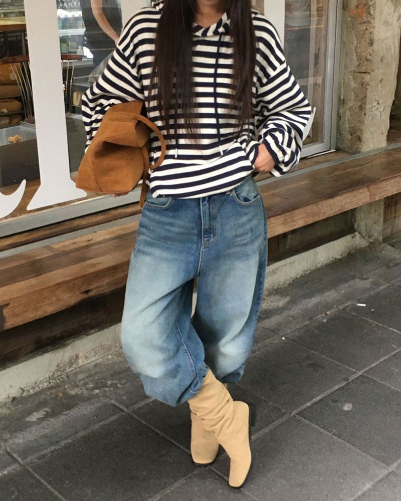 Fiction Stripe Hoodie
