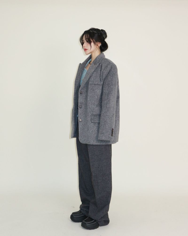 Winter Alpaca Formal Single Jacket (Wool Jacket) (Lining 2 Ounces)