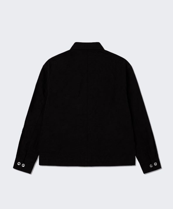 Crop French Work Jacket Black