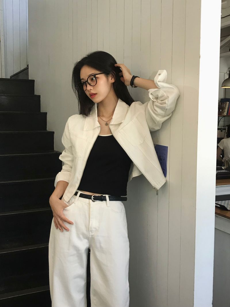 [BELLIDE MADE] Basic rib U-neck camisole