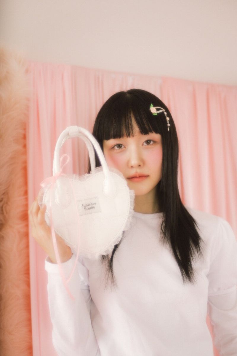 Junie Lace Heart Bag ( Ivory )