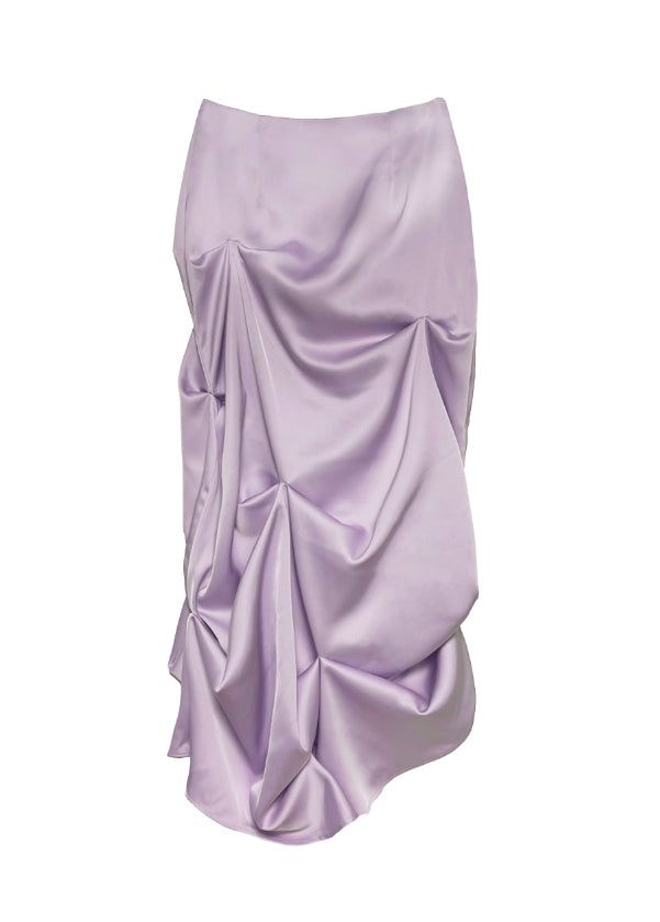 Glopin Drape Satin Skirt