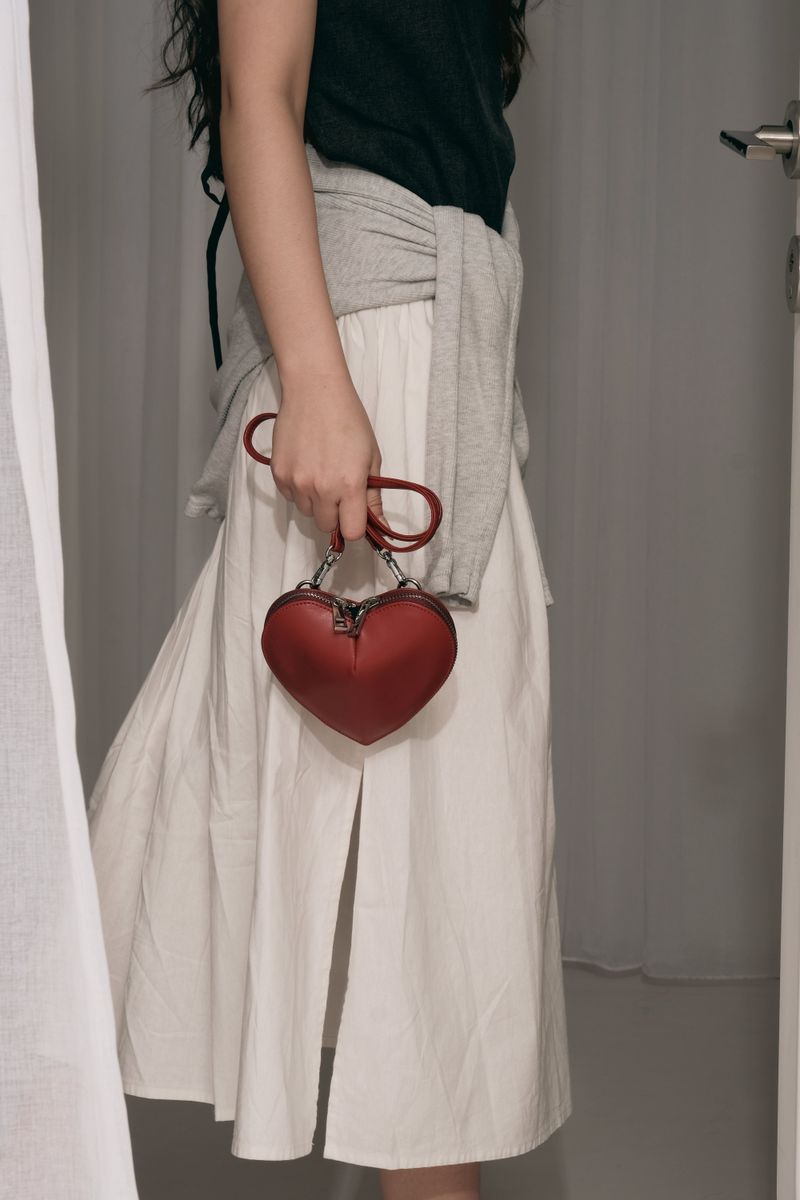 Ruby Lou Heart Bag in Red