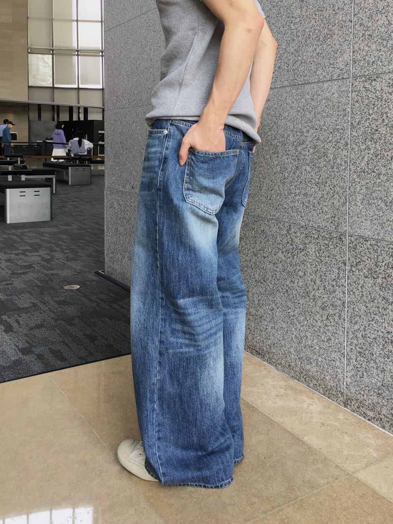 Ness Washed Flare Denim Pants
