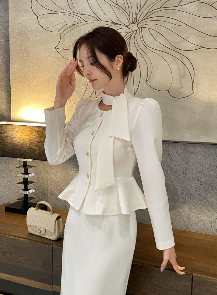 iam mari（アイアム マリ）の「Coel Tie Peplum Blouse（Tops）」