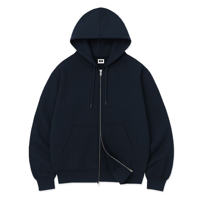 [Unisex] BASIC LINE OVER FIT 2-WAY ZIP-UP (4color)