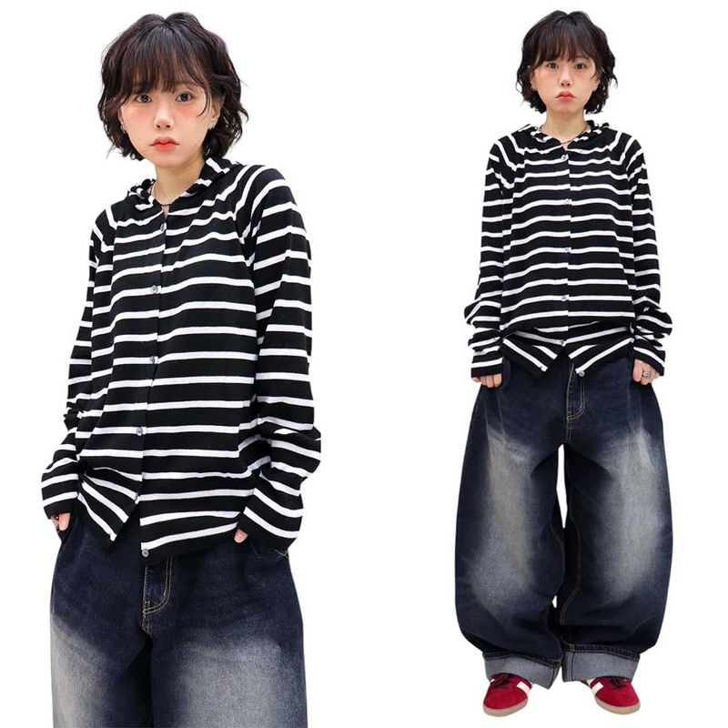 Light Knit Hooded Cardigan