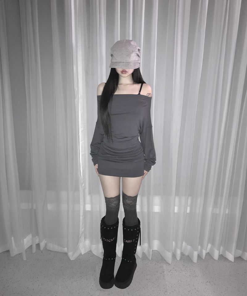 aly lace cross ops (3colors)
