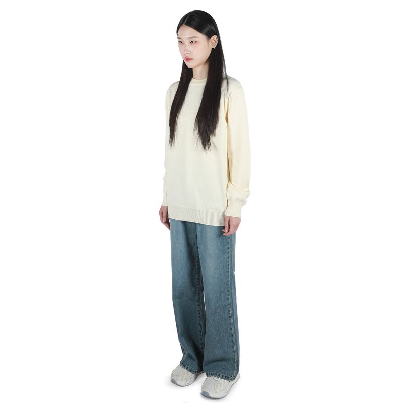 SOFT CREW NECK KNIT IVORY