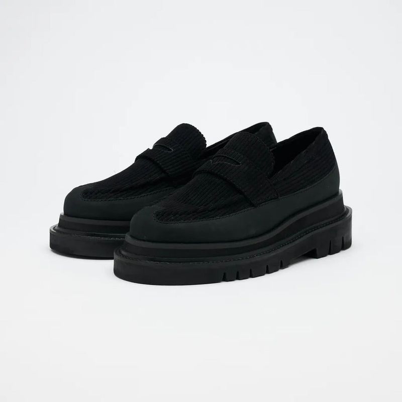VATIC PENNY LOAFER Velvet penny loafers with 63mm internal and external height increase