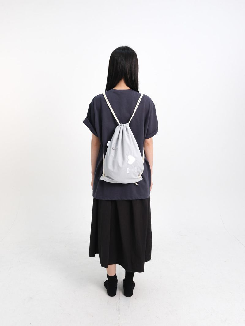 Girl string bag -  Light gray