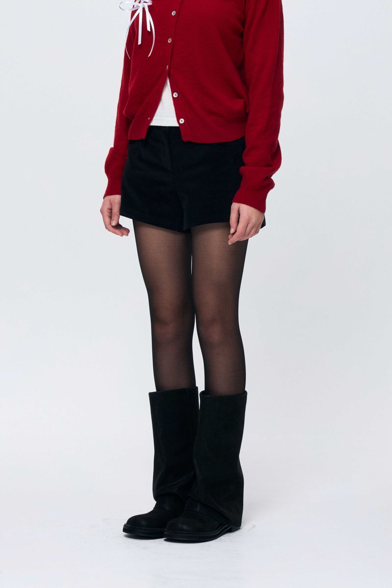 SILEN CORDUROY MICRO PANTS / BLACK