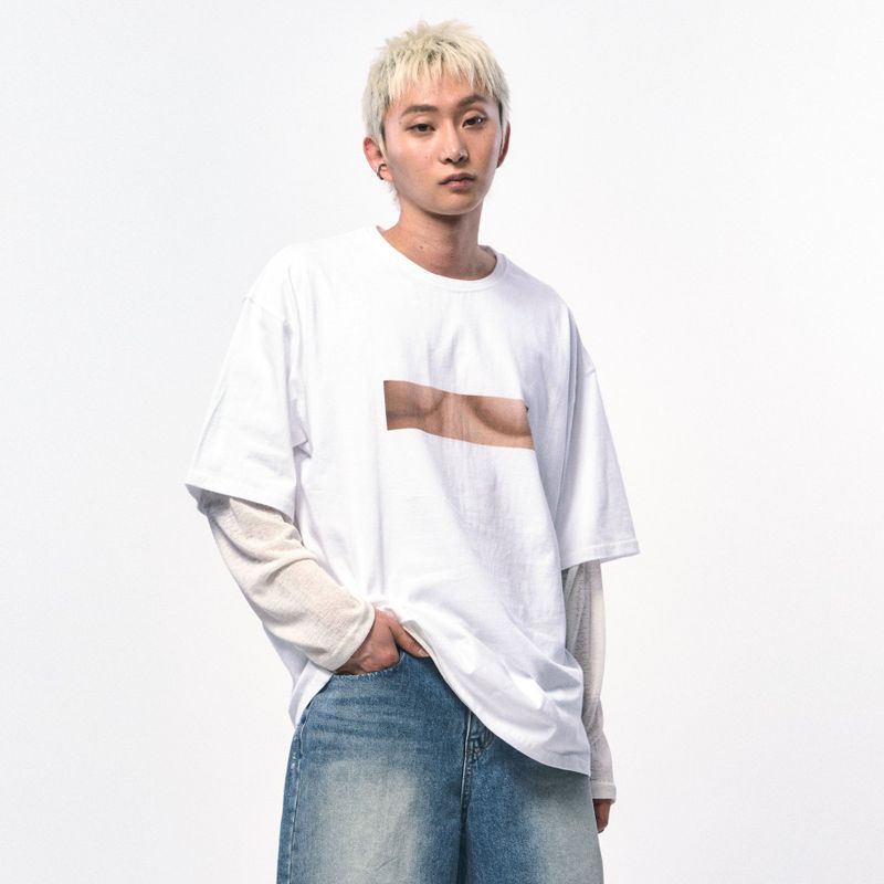 C Wear by the Genius(シーウェア バイザジーニアス)の「FAKE UNDER BOOB T-SHIRT(Tops)」