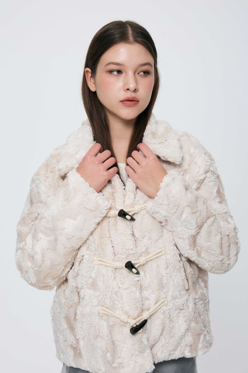 COZY FUR JACKET / BEIGE