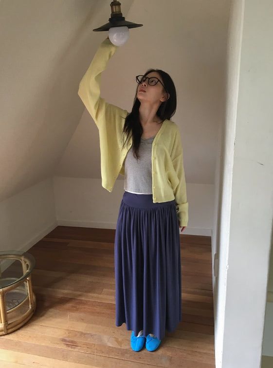 Basta Shirring Banding Long Skirt