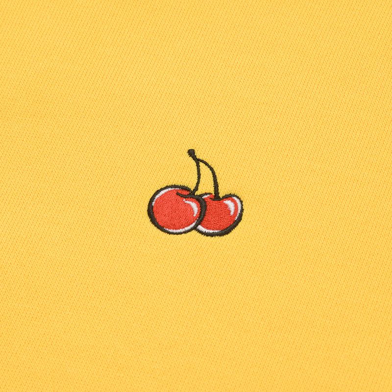CHERRY OPEN COLLAR SWEATSHIRT [MUSTARD]