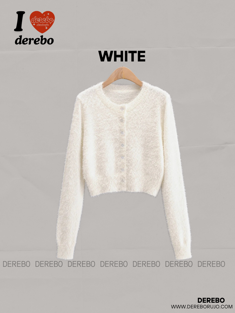 [SALE] Fluffy cropped pastel cardigan
