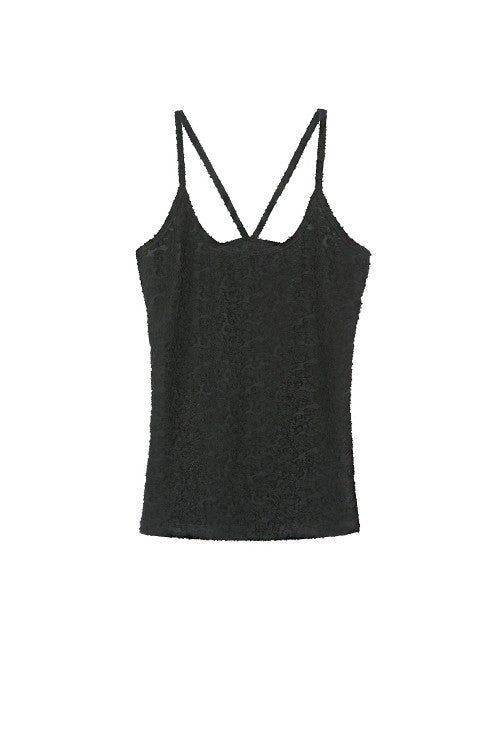 Jacquard Tank Top (BLACK)