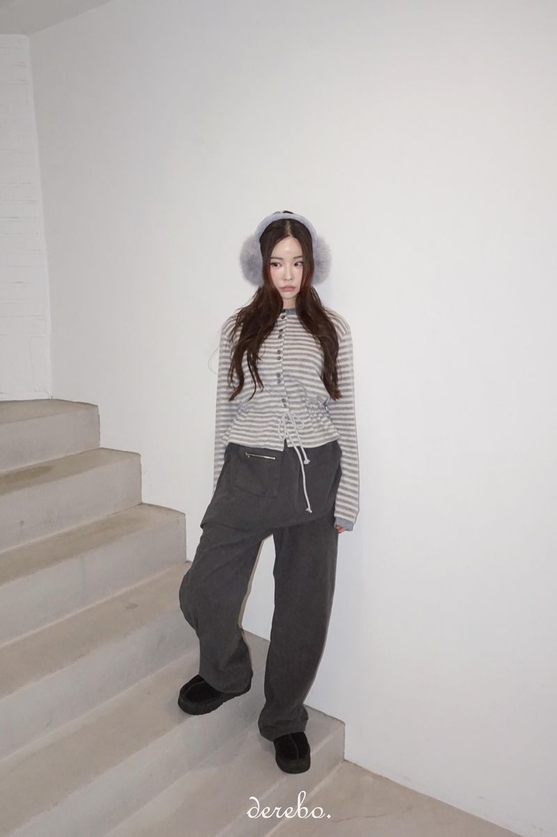 Corduroy Banded Layered Pants