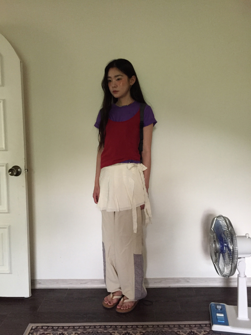 Pisso check string pants (2color)